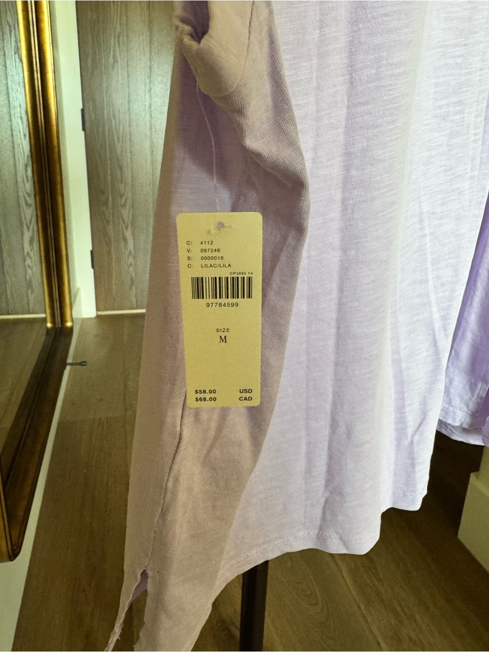 Pilcro Light Lavender Ruched-Side Sleeveless Tank - Picture 4 of 5